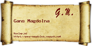Gans Magdolna névjegykártya